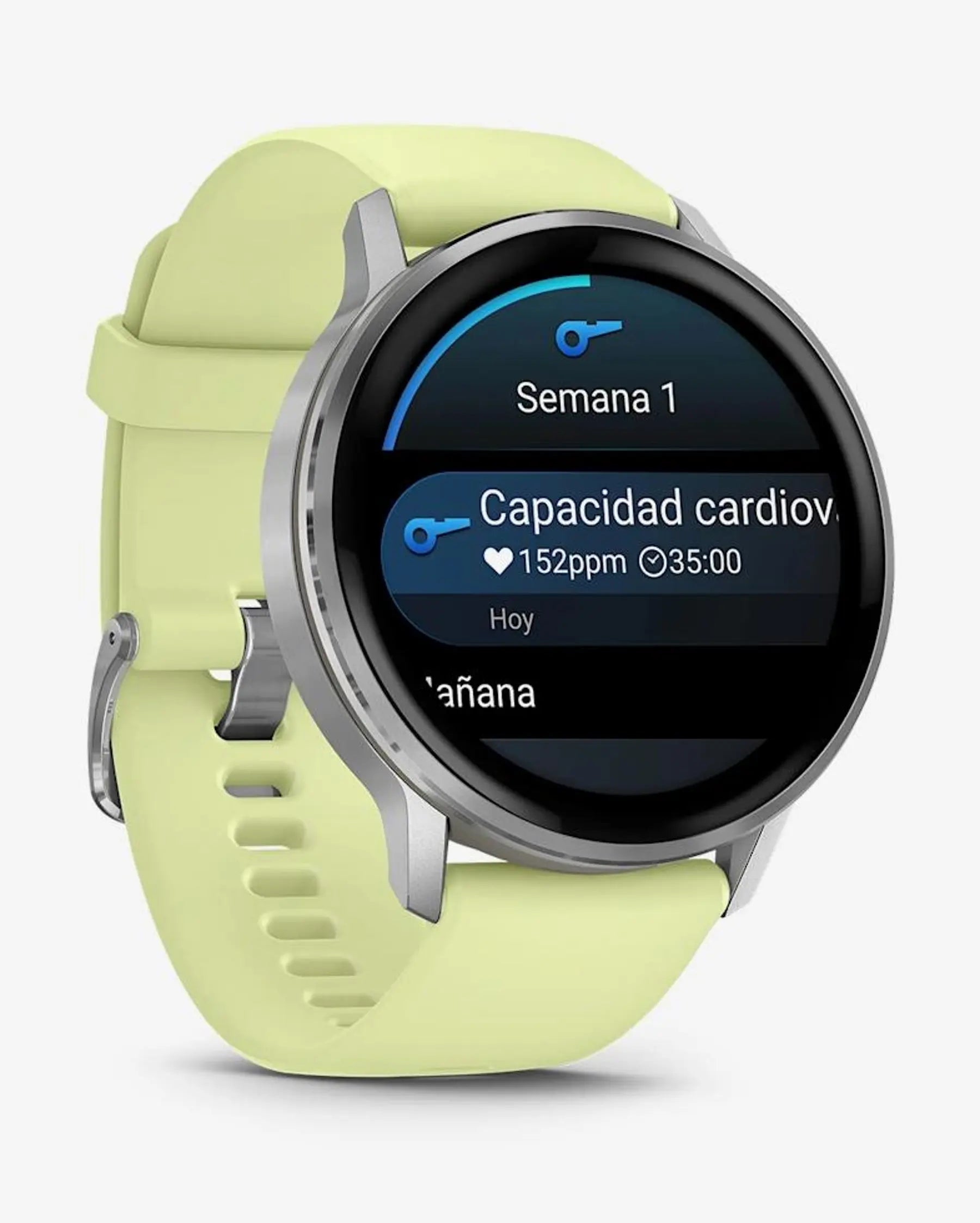 Garmin Venu 4 - 45 mm plateado correa amarillo