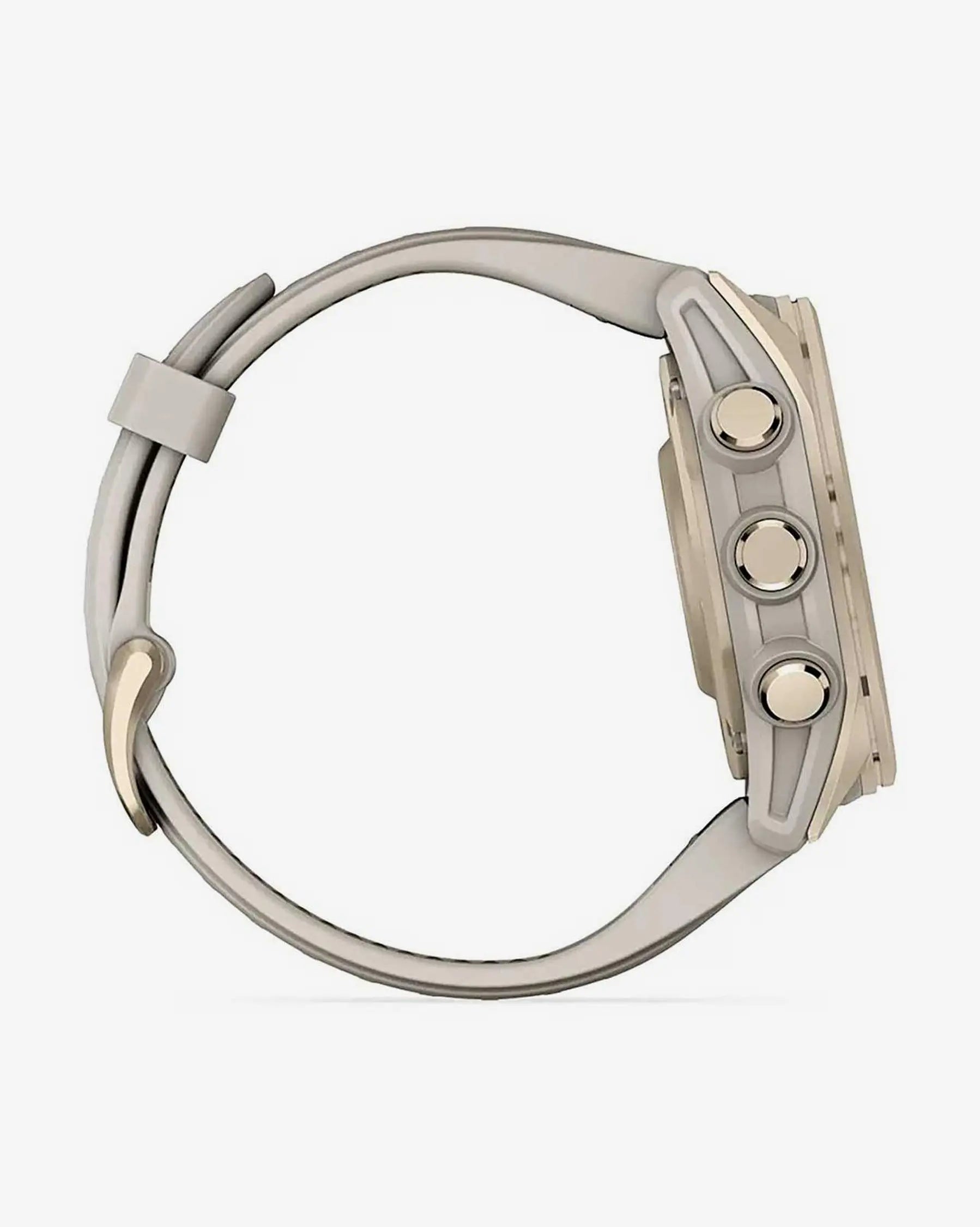 Garmin Fenix 8 AMOLED Zafiro 43 mm dorado correa beige