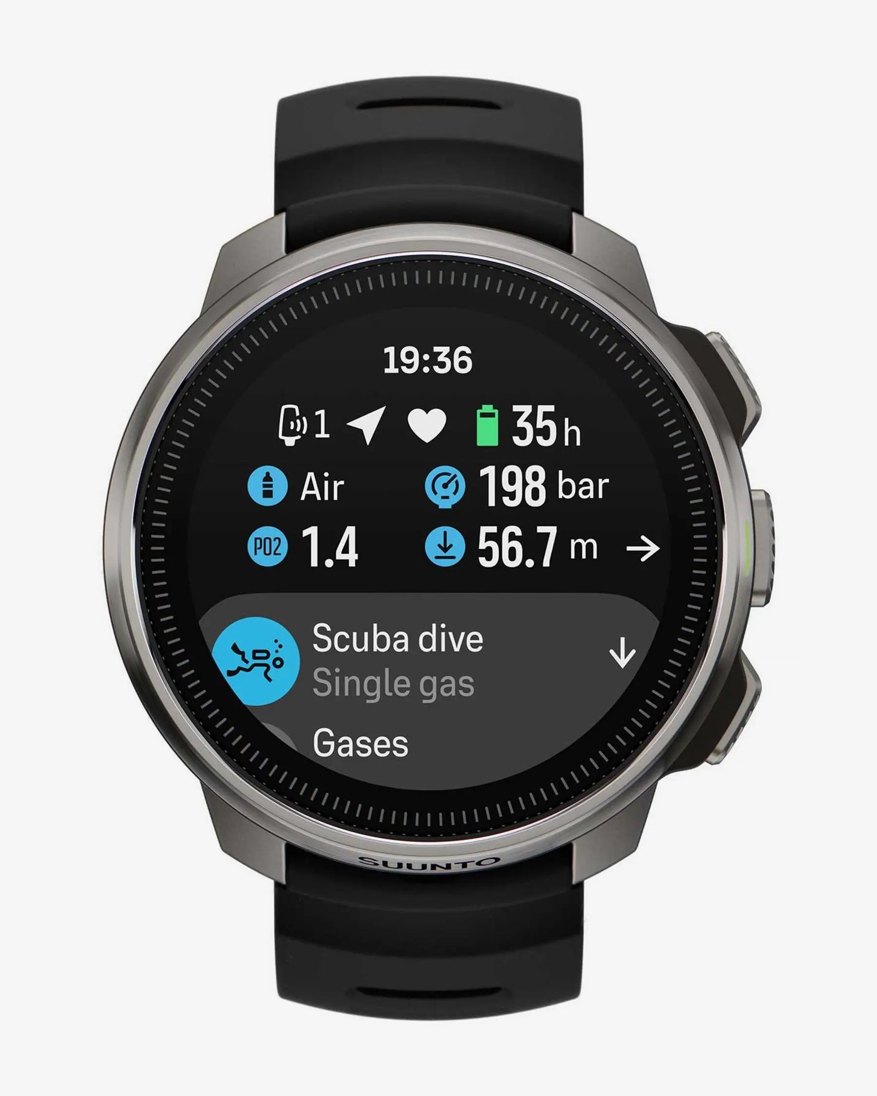 Ocean Steel Black Dive - Reloj de buceo con GPS